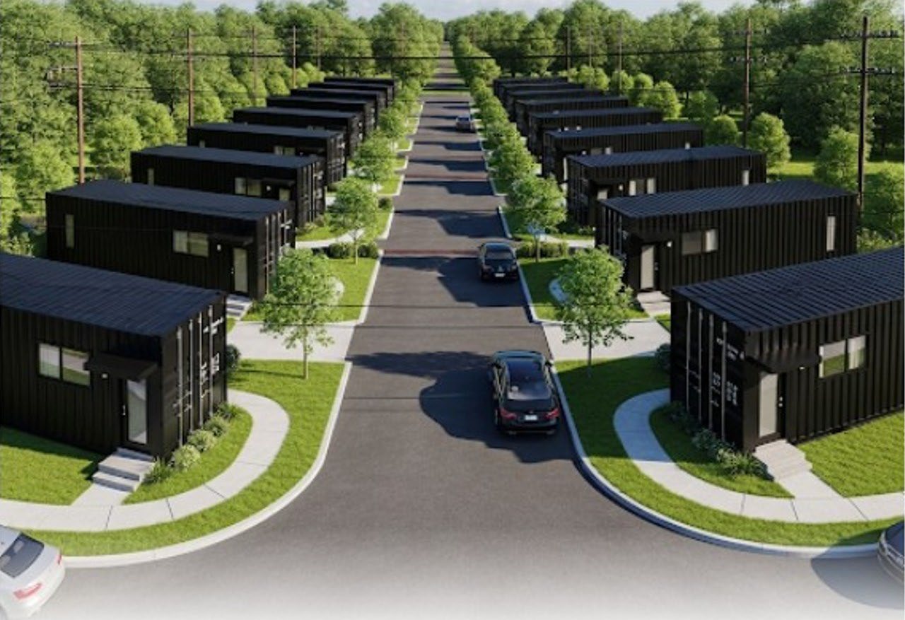 Container home community rendering